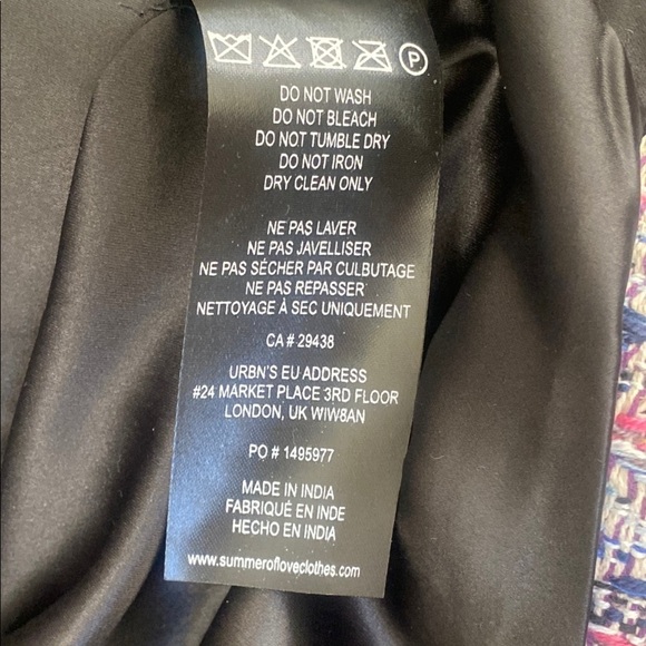 COPY - NWT Summer of Love Embellished Tweed Cardigan Jacket M Pink Floral Boho … - Picture 11 of 11